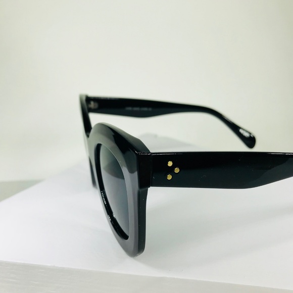 🆑 Square Cat Eye Sunglasses in Black - Picture 5 of 8